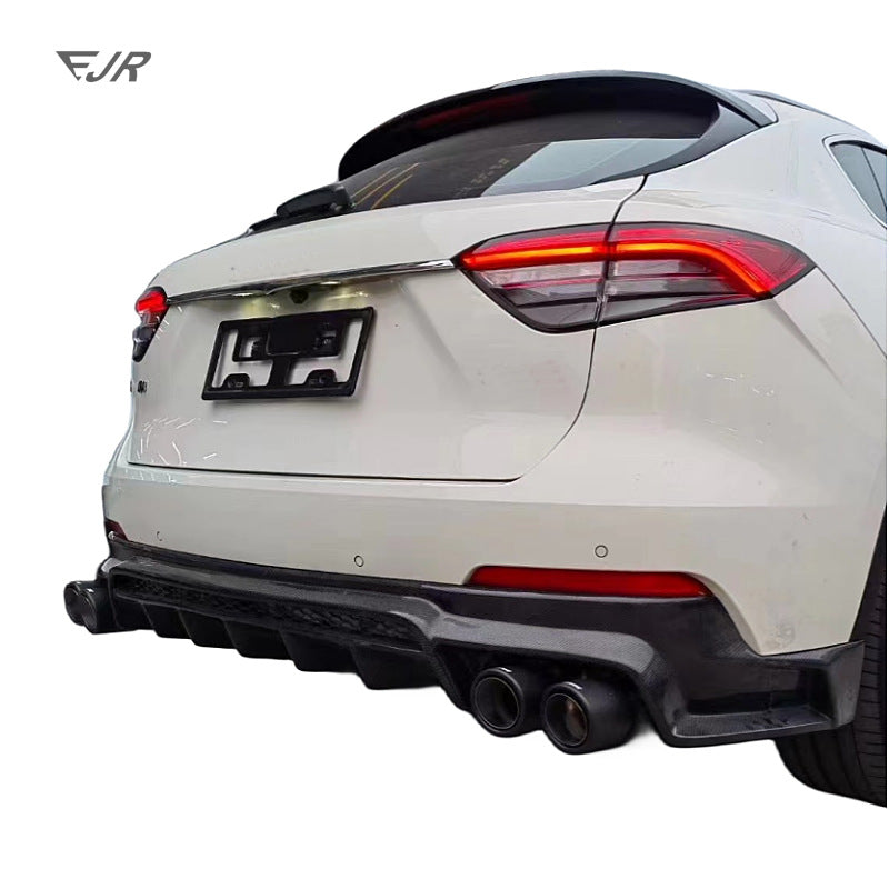 Maserati Levante LD style carbon rear diffuser close rear view