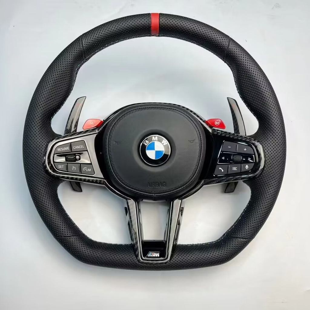 BMW F10 F20 F30 F15 F16 F02 carbon fiber steering wheel detail