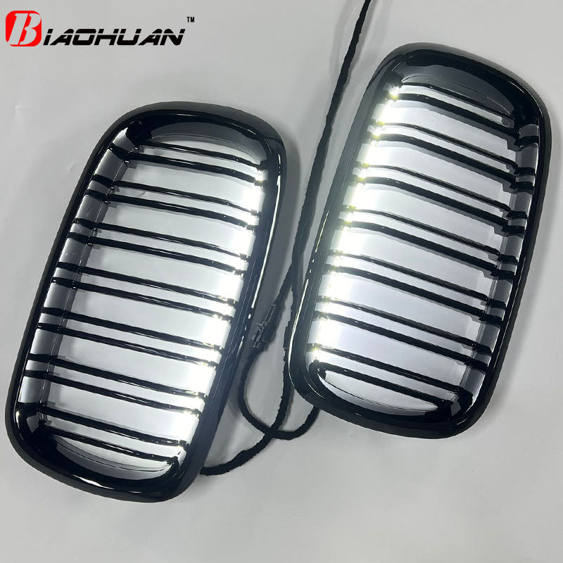 BMW X5 F15 X6 F16 gloss black double slat illuminated LED kidney grille