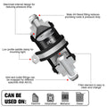 Universal high-flow inline fuel filter 10 micron black aluminum housing