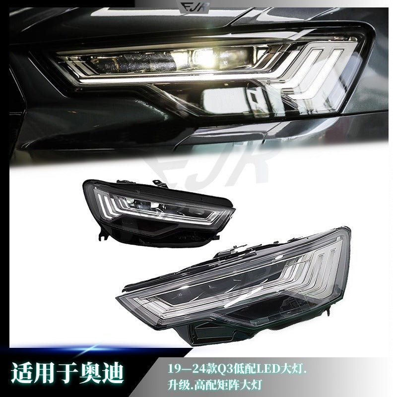 Audi Q3 matrix style LED headlight illuminated