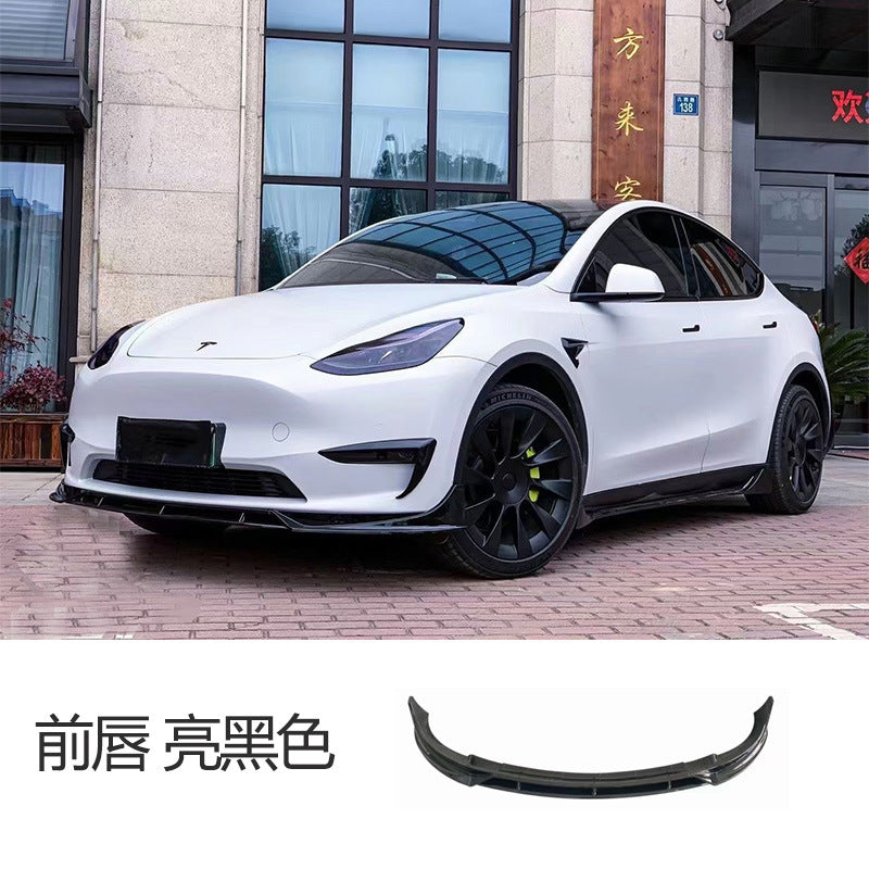 Tesla Model Y FAST-style gloss black front lip