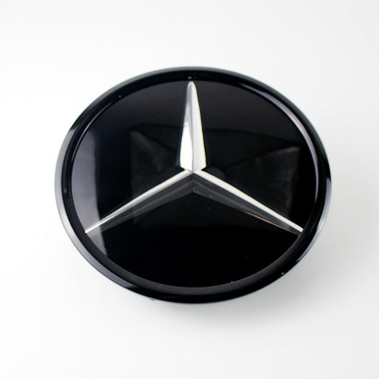 Mercedes-Benz grille emblem silver rim mirror finish detail