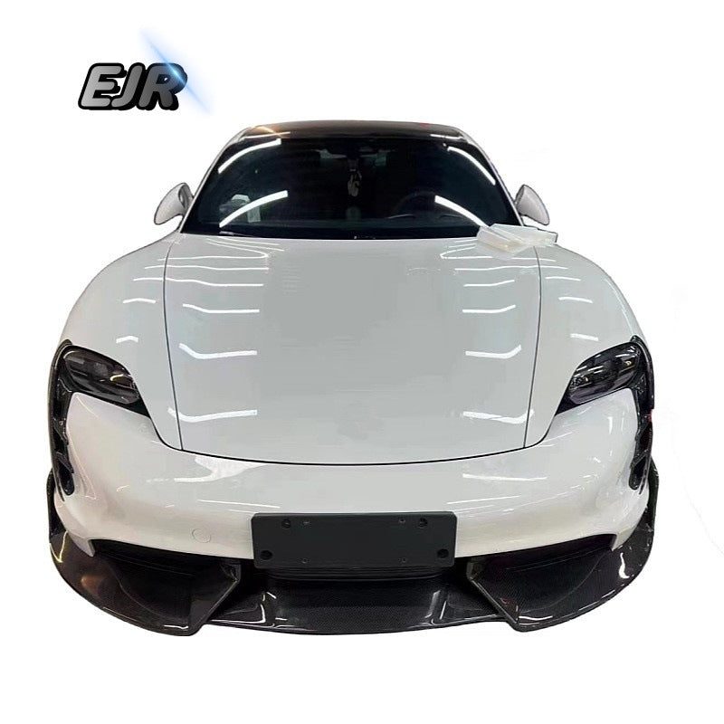 Porsche Taycan Mansory-style front aero kit detail