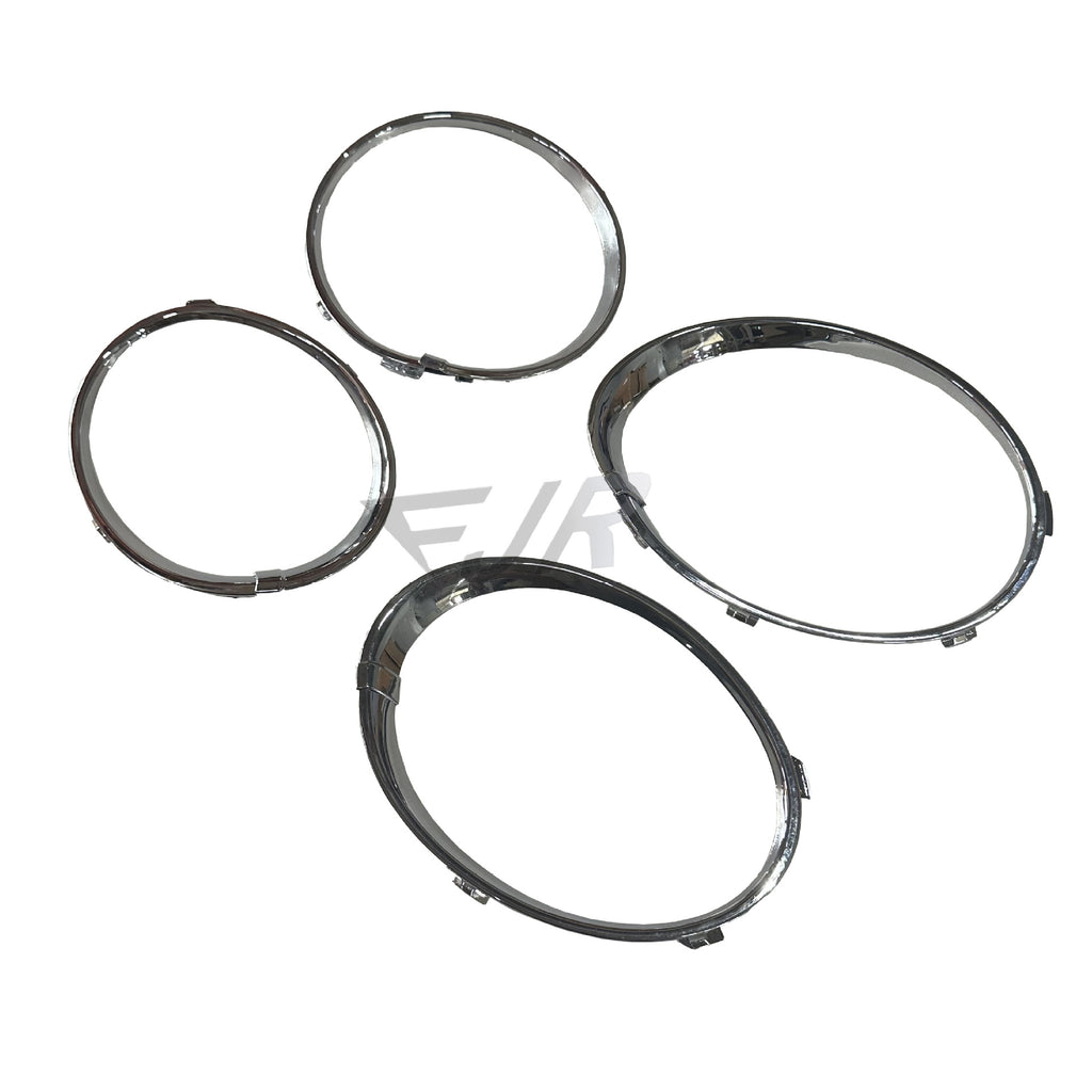 Bentley Flying Spur four piece headlight chrome trim rings