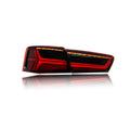 Audi A6 C7 2012-2016 smoked LED tail light assembly illuminated