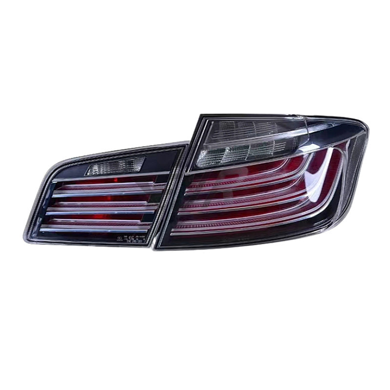 BMW F10 F18 clear LED tail light red light bar view
