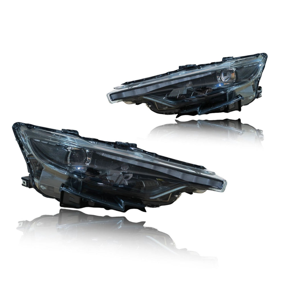 Maserati Levante LED headlight assembly illuminated