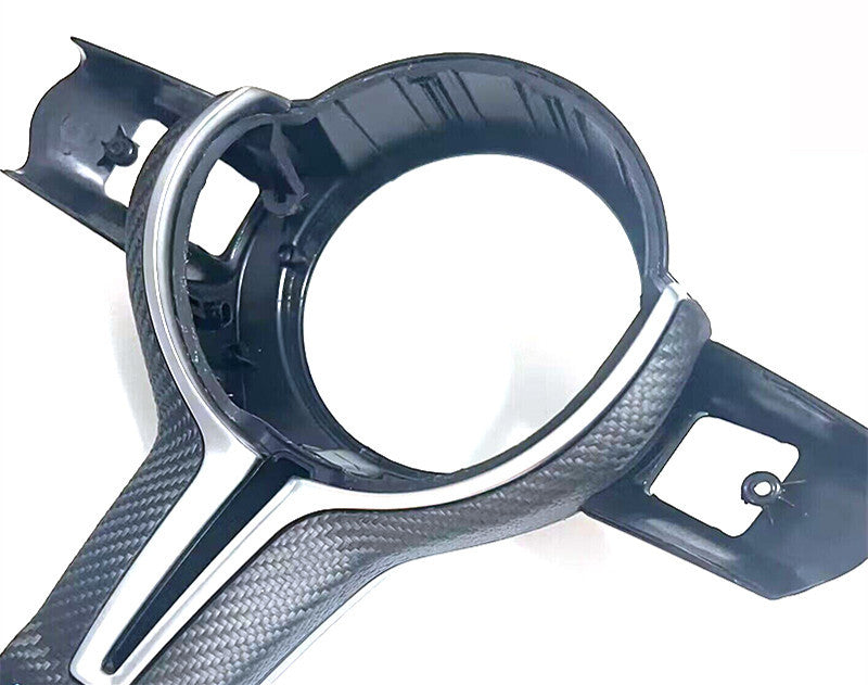 BMW F80 F82 F10 M steering wheel carbon trim installed