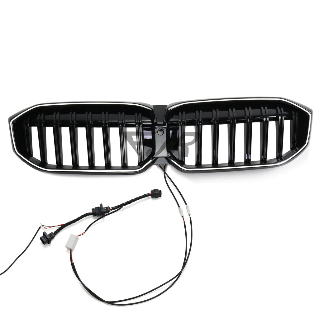 BMW G28 LCI illuminated kidney grille gloss black vertical slat design