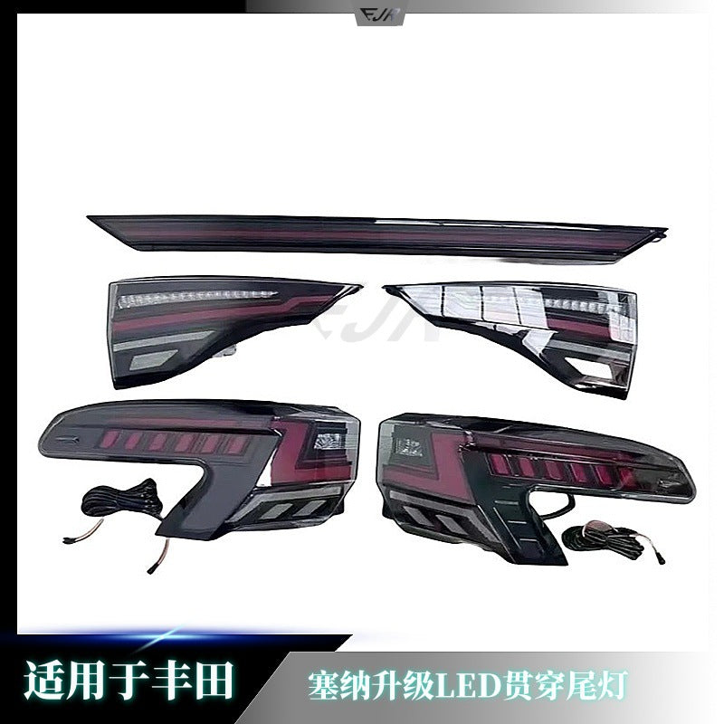 Toyota Sienna full width through LED tail light assembly complete set
