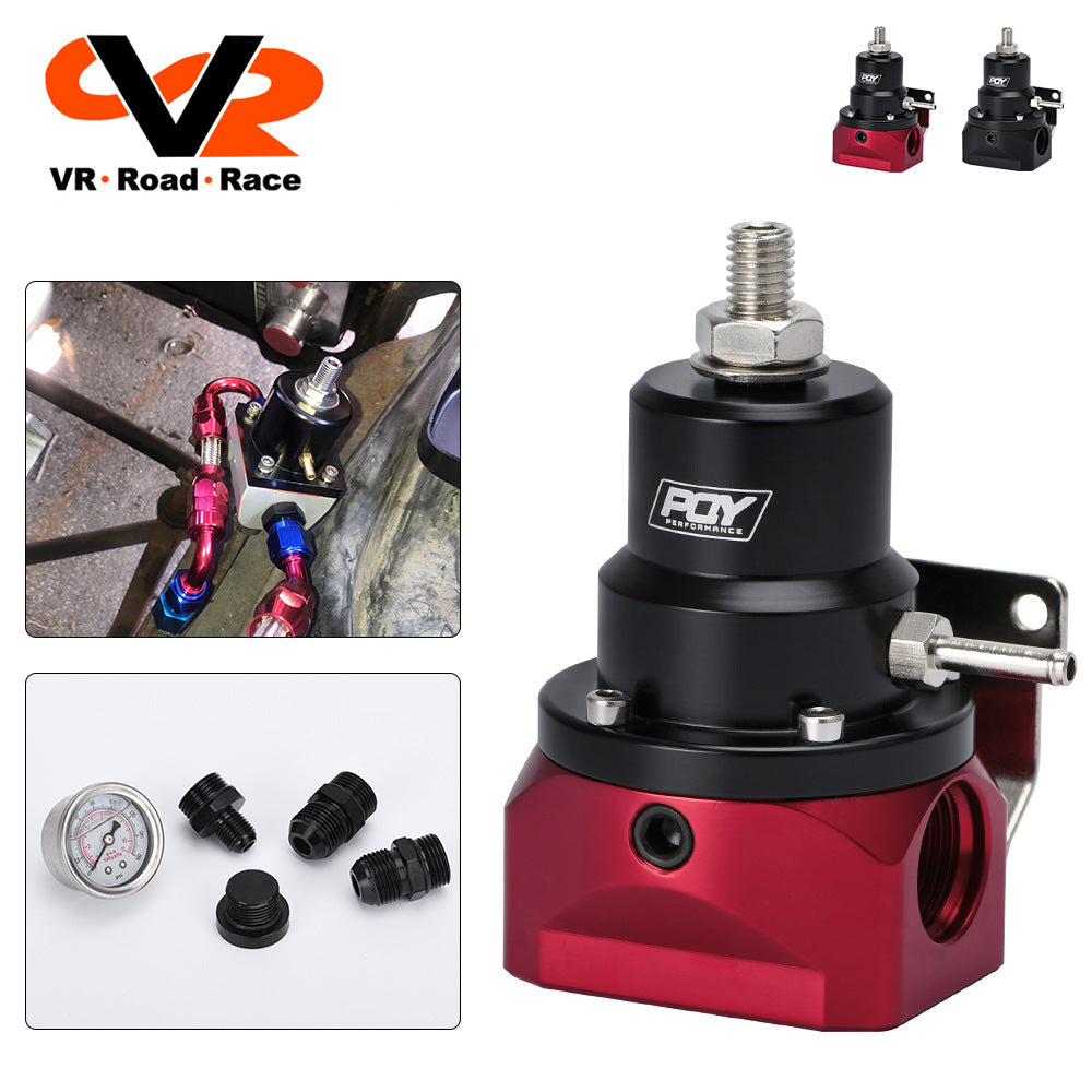 Universal AN10 fuel pressure regulator installation and port detail