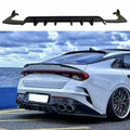 Kia K5 DL3 rear diffuser aero lip installed rear three quarter view