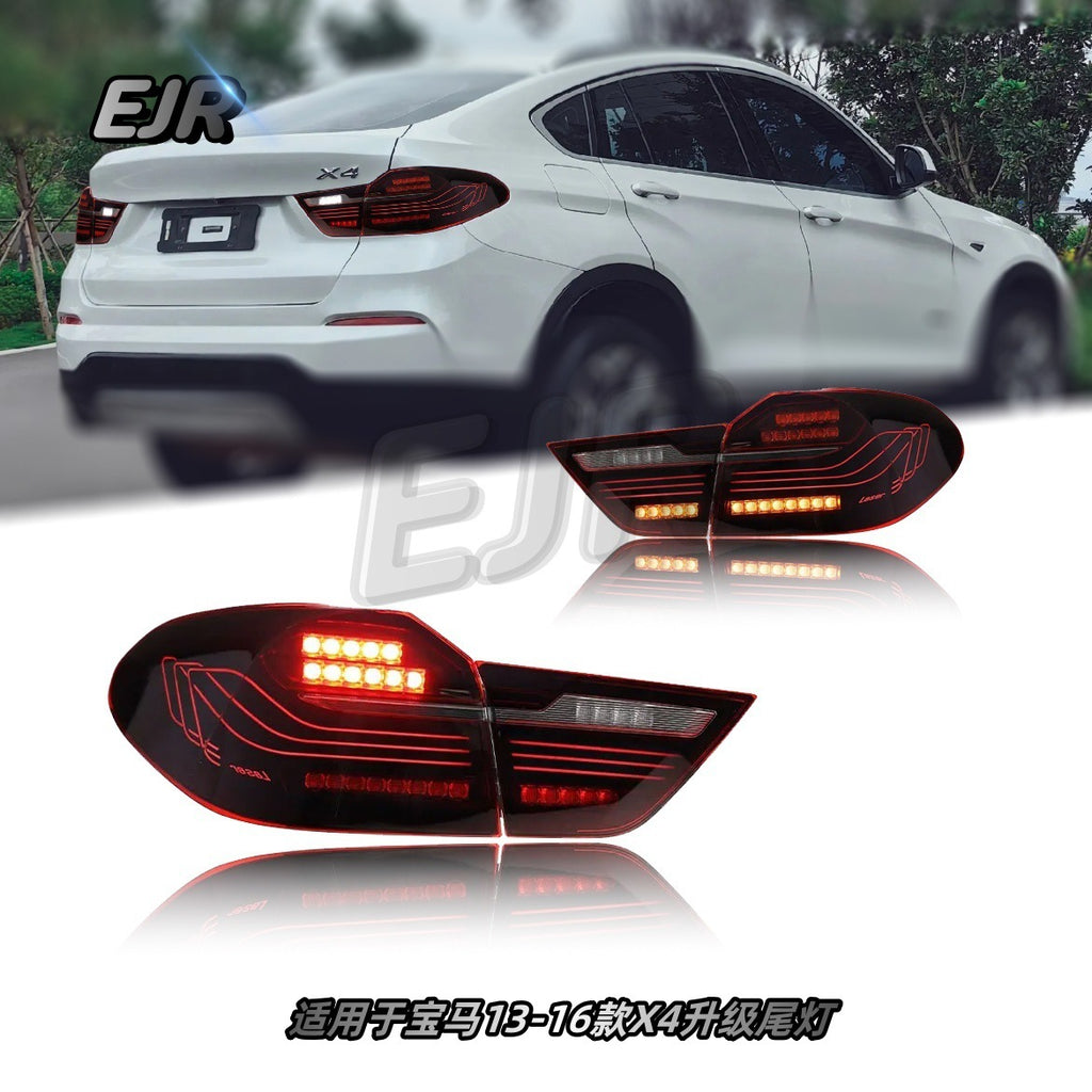 BMW X4 F26 upgraded CSL LED tail lights installed rear view