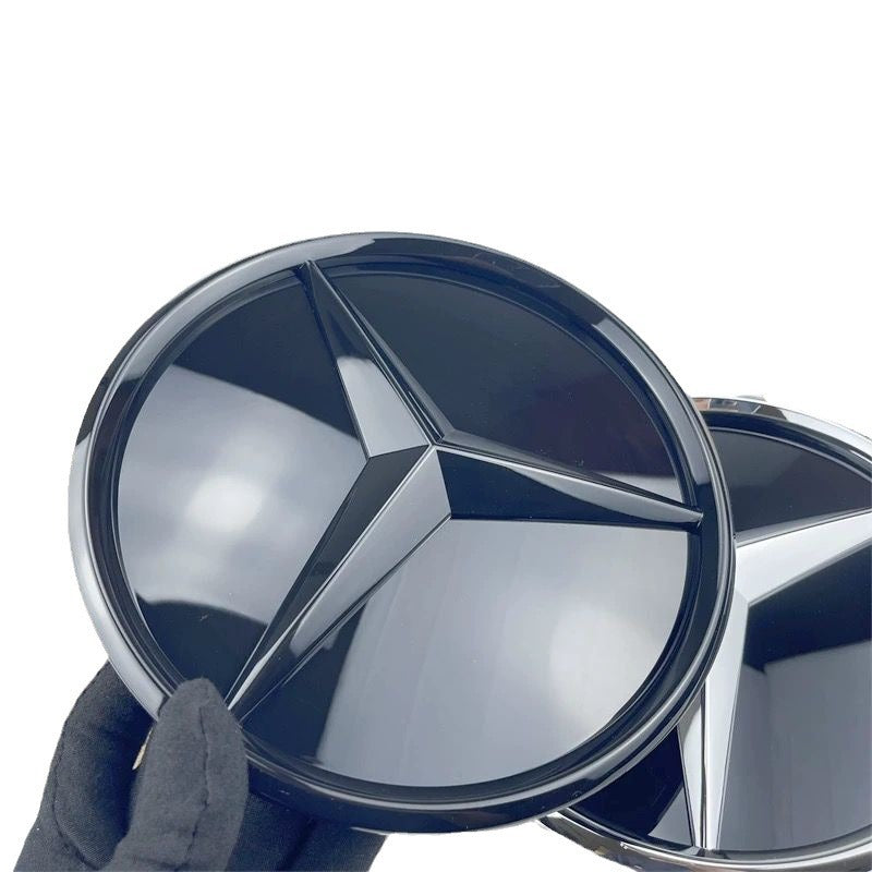 Mercedes-Benz mirror finish front grille star emblem silver 3D style