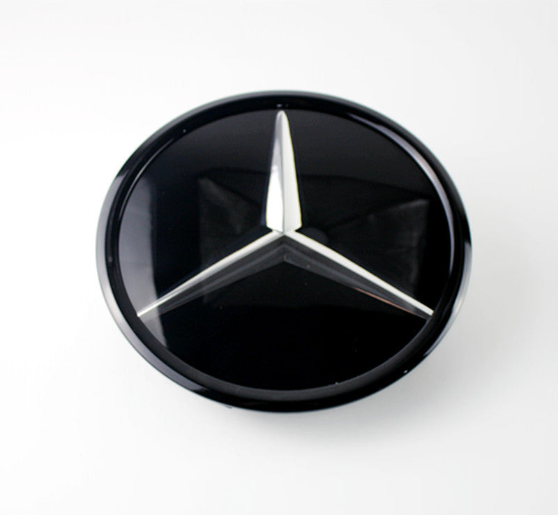 Mercedes-Benz mirror finish front grille star emblem black 3D style