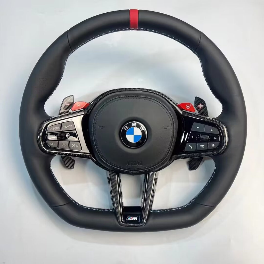 BMW F chassis CS M4 style steering wheel complete assembly