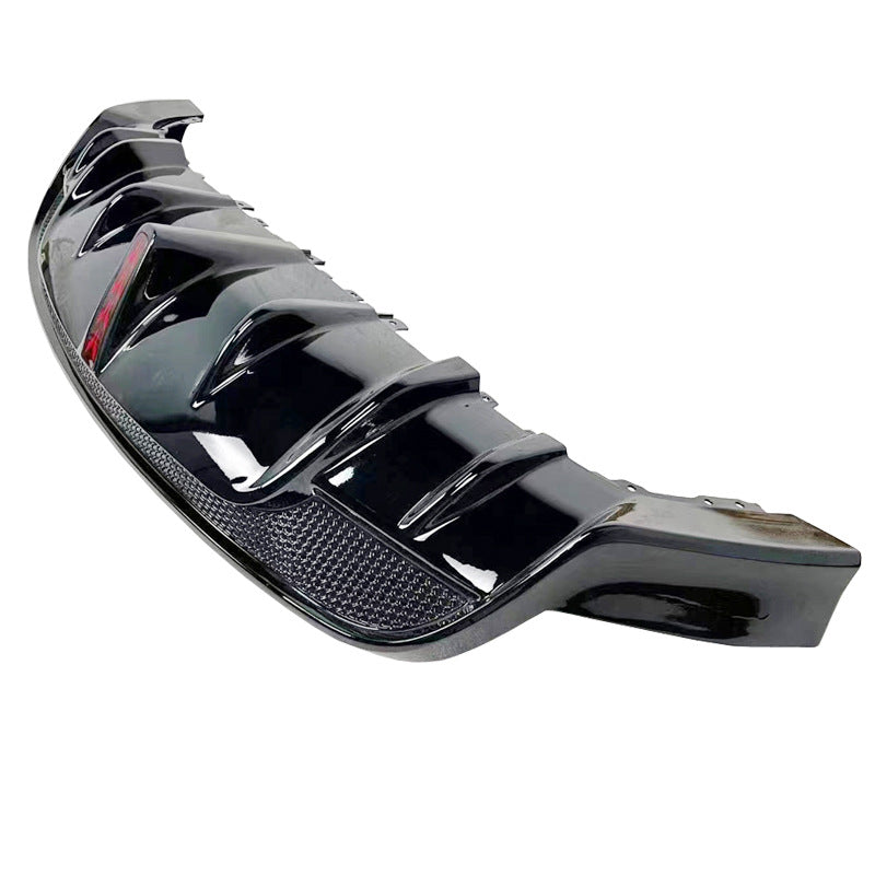Tesla Model Y SD-style rear diffuser with center pilot LED gloss black