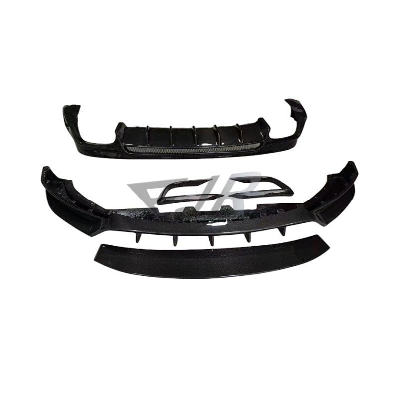 Maserati Levante LD style carbon fiber front lip rear diffuser aero kit components