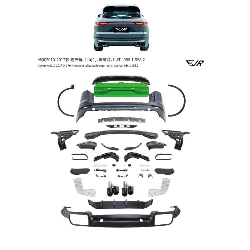 Porsche Cayenne 958.1 2010-2017 to 958.2 rear facelift conversion kit complete set