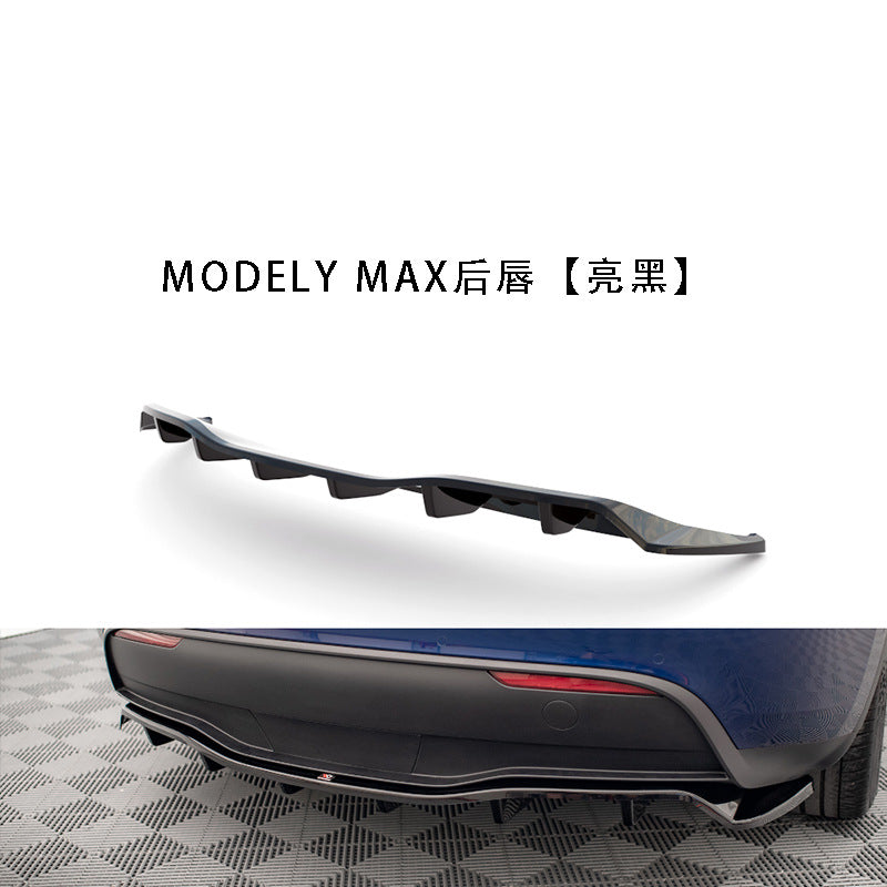 Tesla Model Y MAX-style rear lip diffuser gloss black