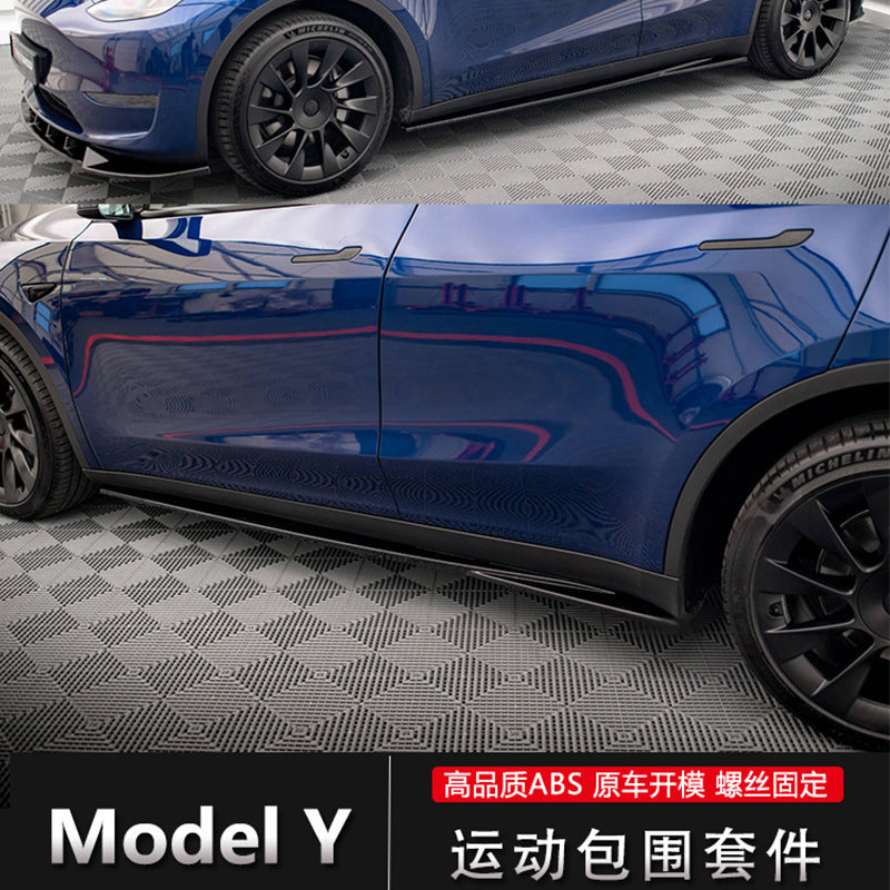 Tesla Model Y pre-refresh MAX-style ABS side skirts installed