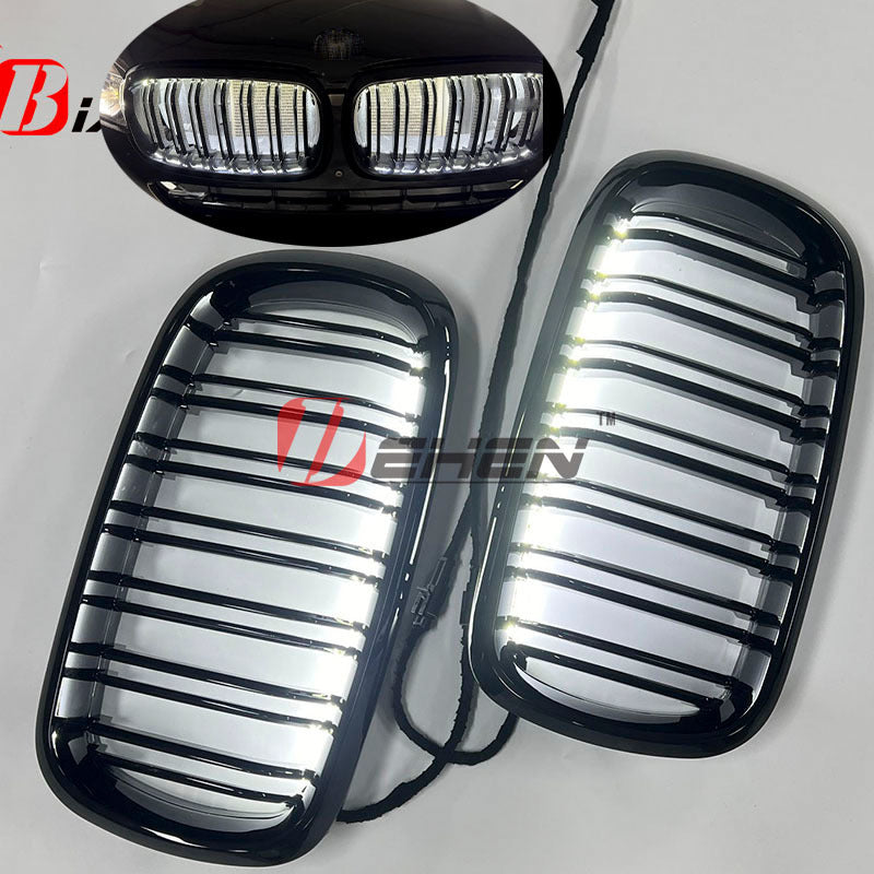 BMW F15 F16 gloss black LED grille lighting detail
