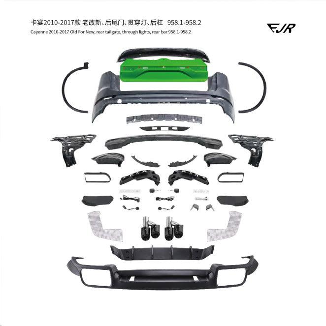 Porsche Cayenne 2010-2017 rear facelift conversion kit detail