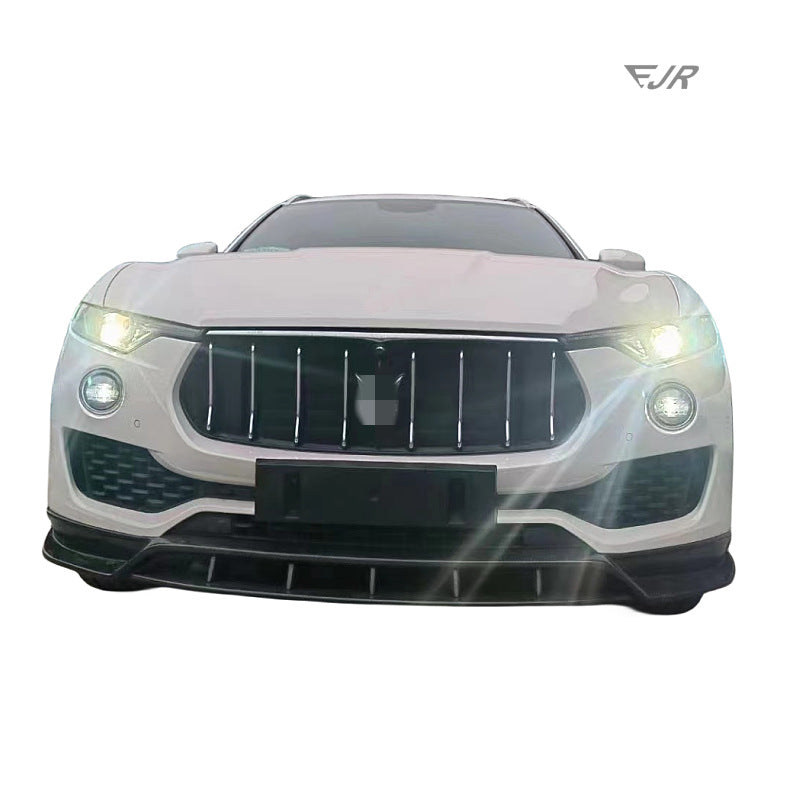 Maserati Levante LD style carbon fiber front lip installed front view