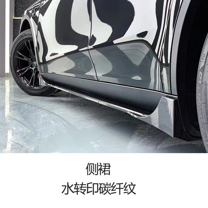 Tesla Model Y FAST-style hydro carbon side skirts pair