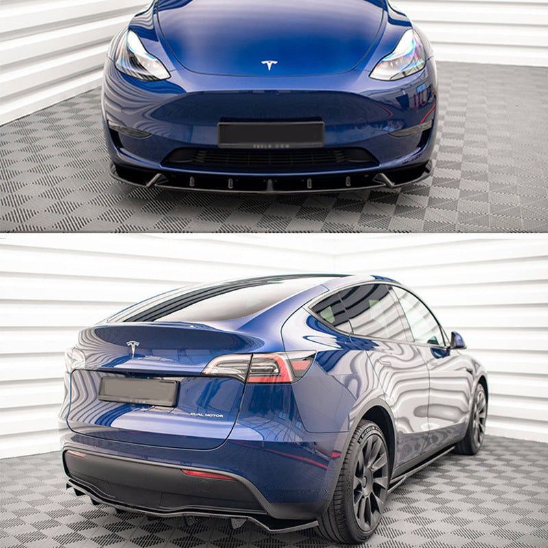 Tesla Model Y MAX-style full aero kit installed front and rear