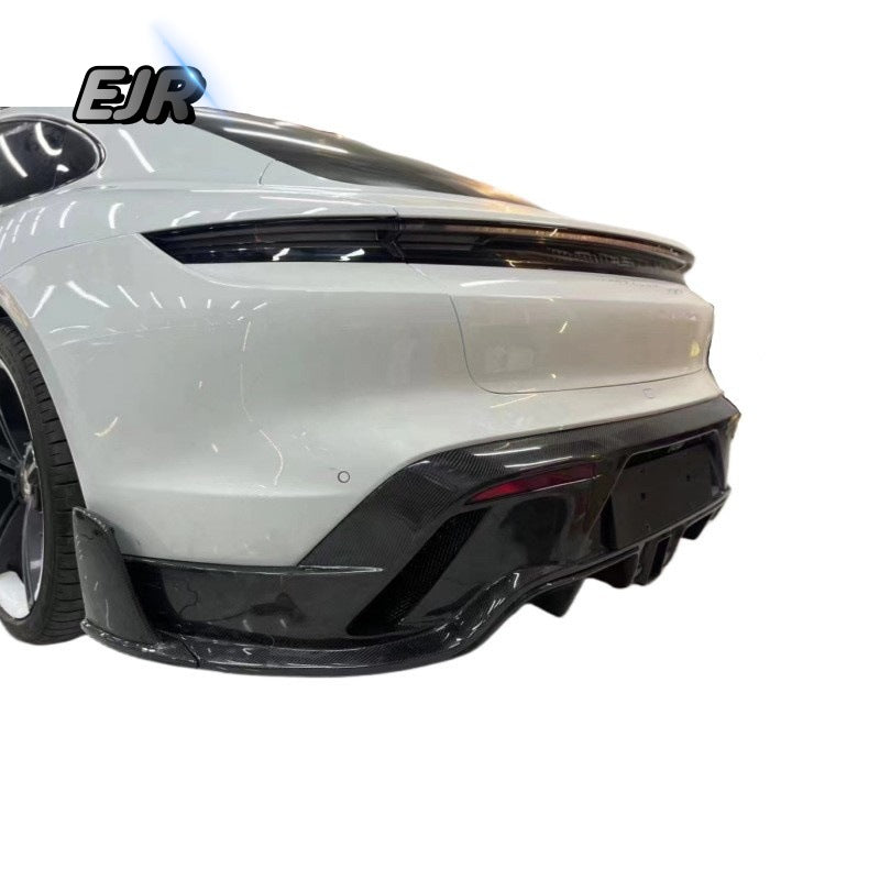 Porsche Taycan upgraded front lip side skirt rear diffuser body kit