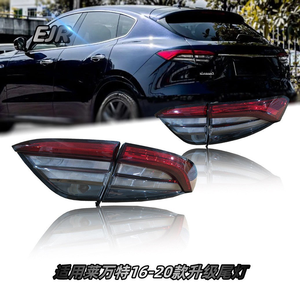 Maserati Levante 2022-style LED rear light illuminated view