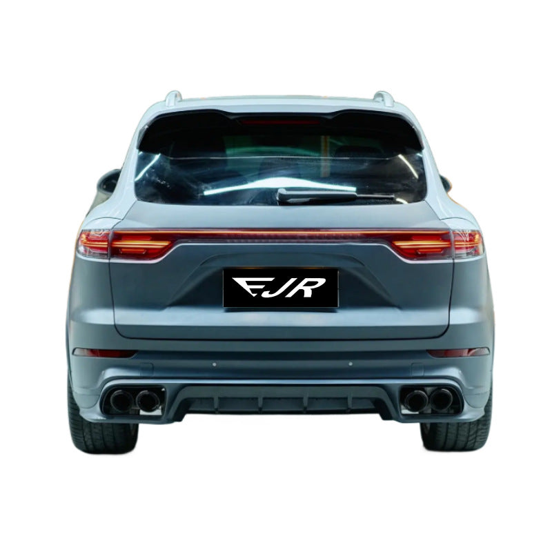 Porsche Cayenne 958 facelift rear bumper conversion detail