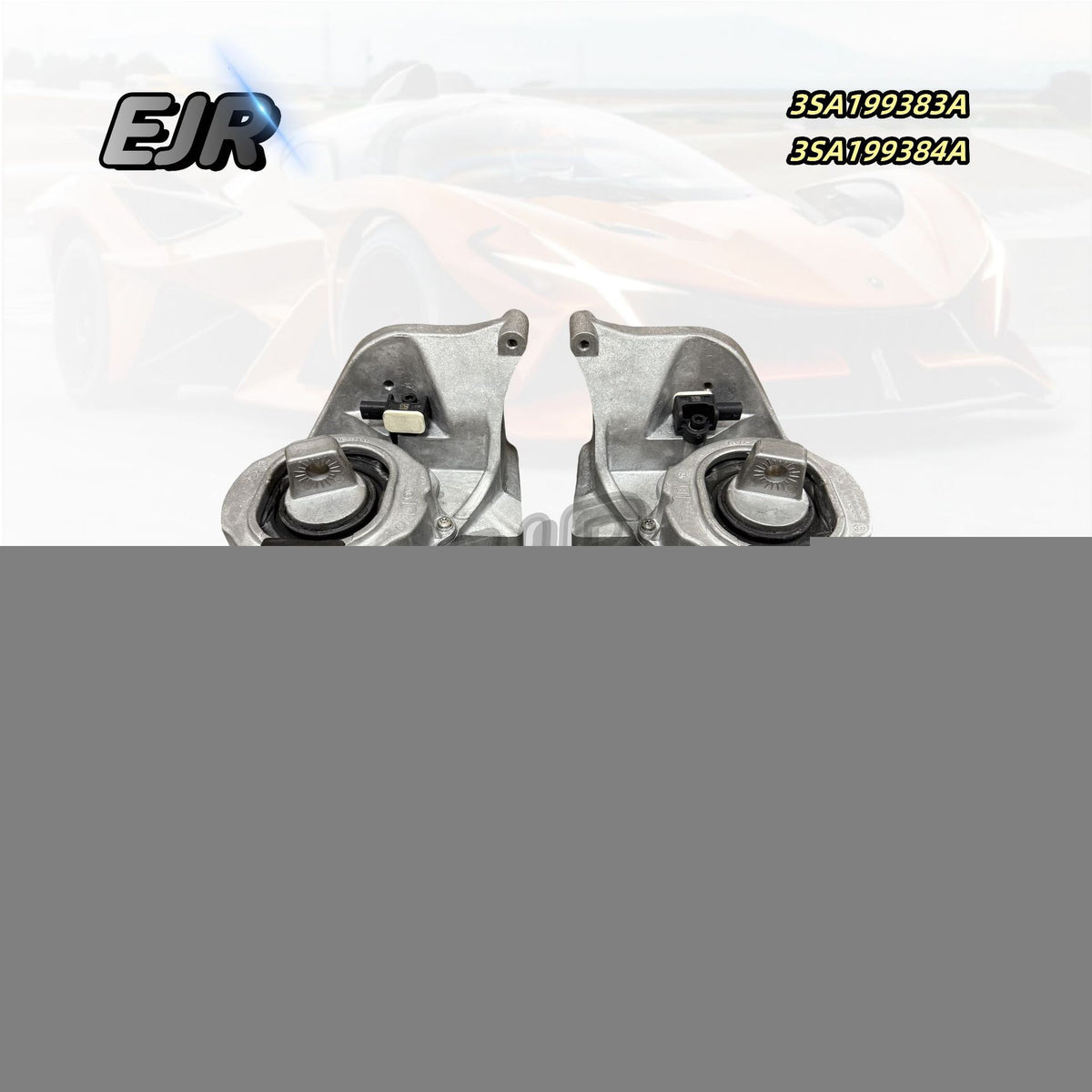 Bentley active engine mount pair cast metal brackets and isolators