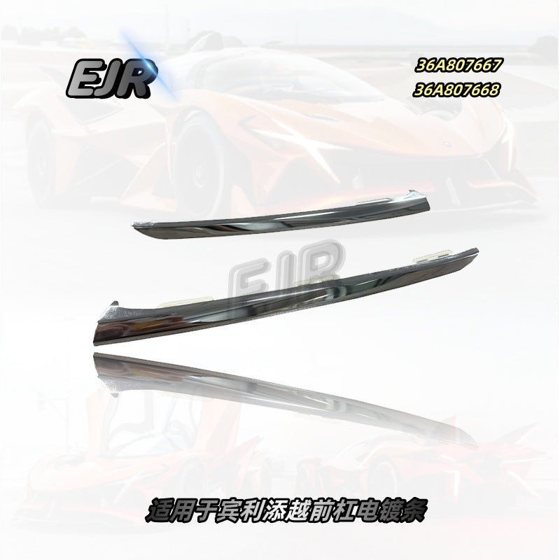 Bentley Bentayga 2020-up front bumper chrome moulding pair 36A807667 36A807668