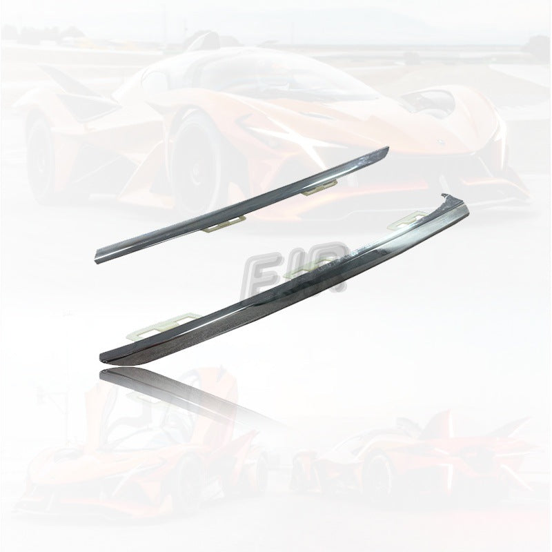 Bentley Bentayga 2020-up front bumper bright chrome trim pair
