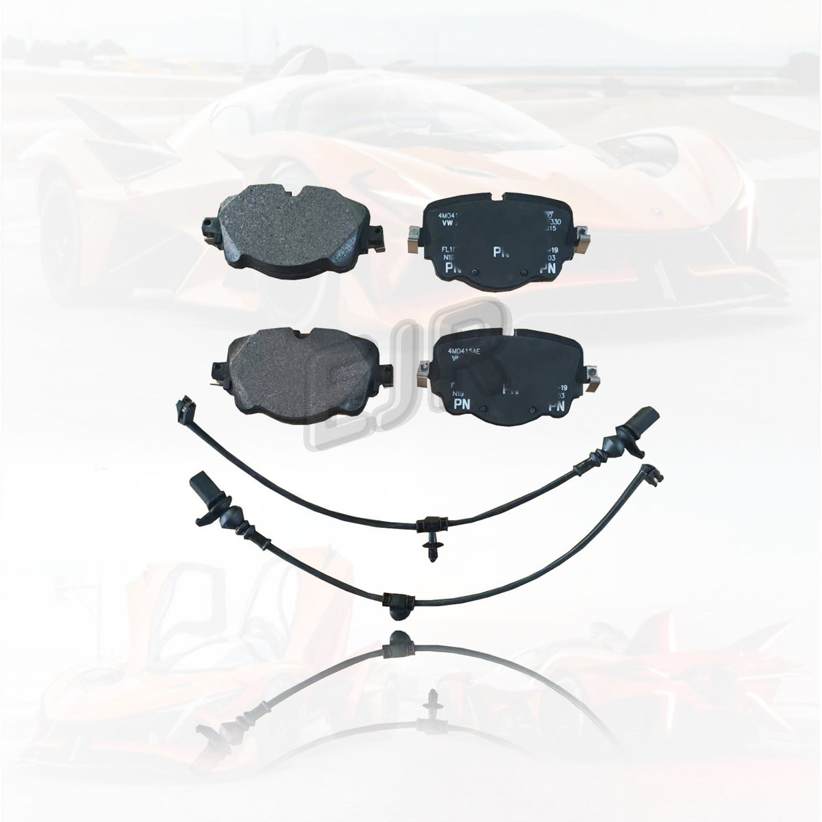 Bentley 4M0698451C rear brake pads with wear warning sensors