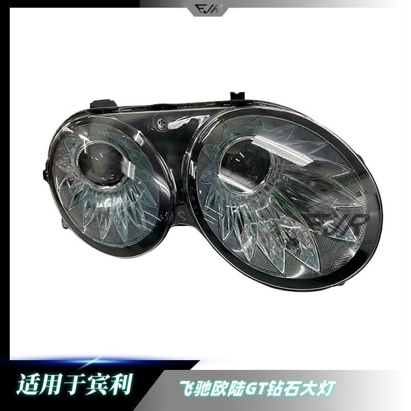 Bentley diamond-style LED headlight projector and reflector design
