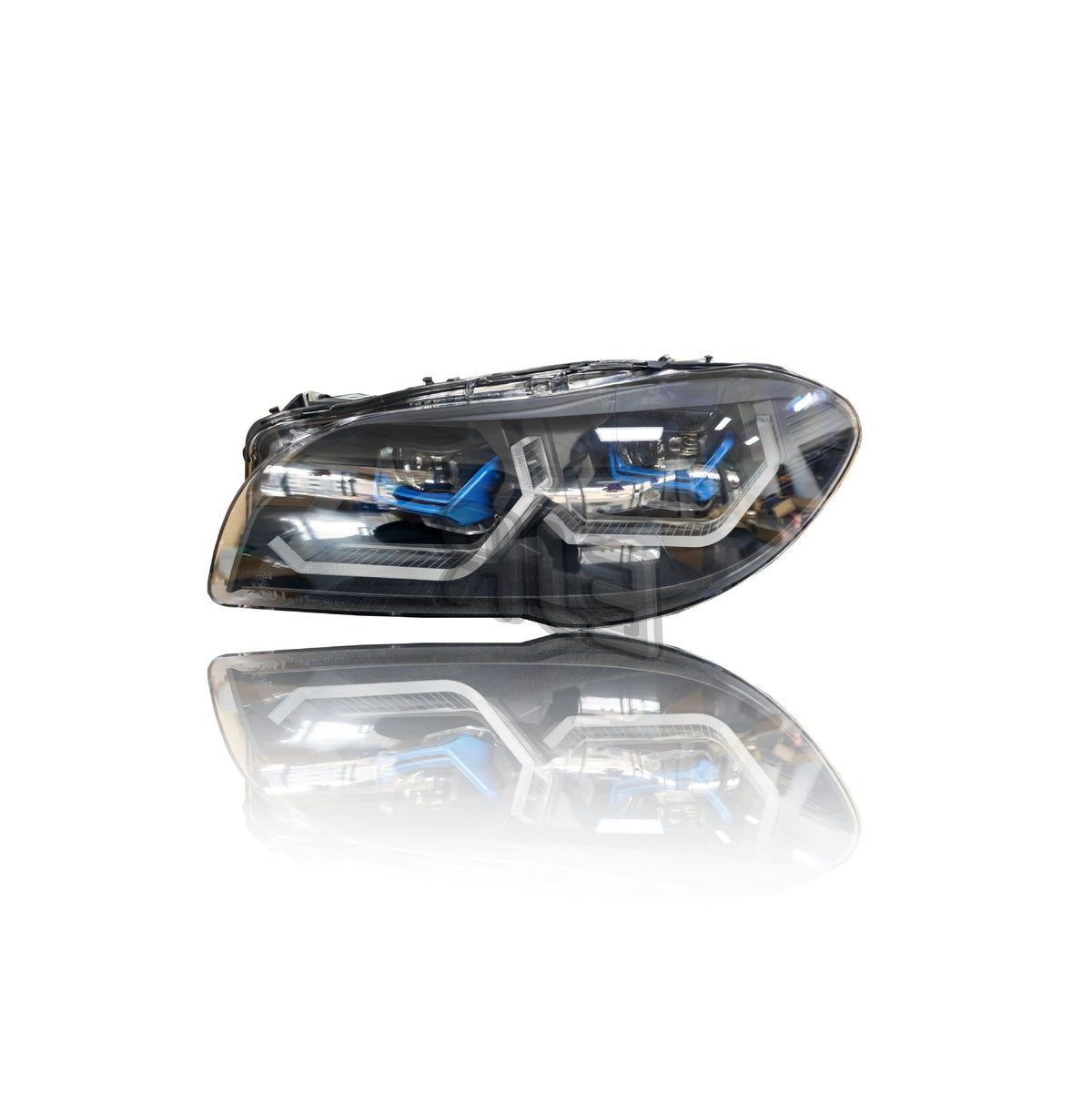 BMW F10 LED headlight assembly left side detail
