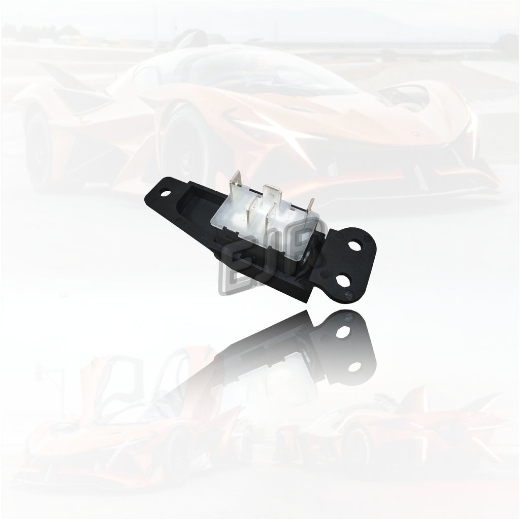 Ferrari F430 power window switch with mounting tabs and electrical terminals – product detail 3
