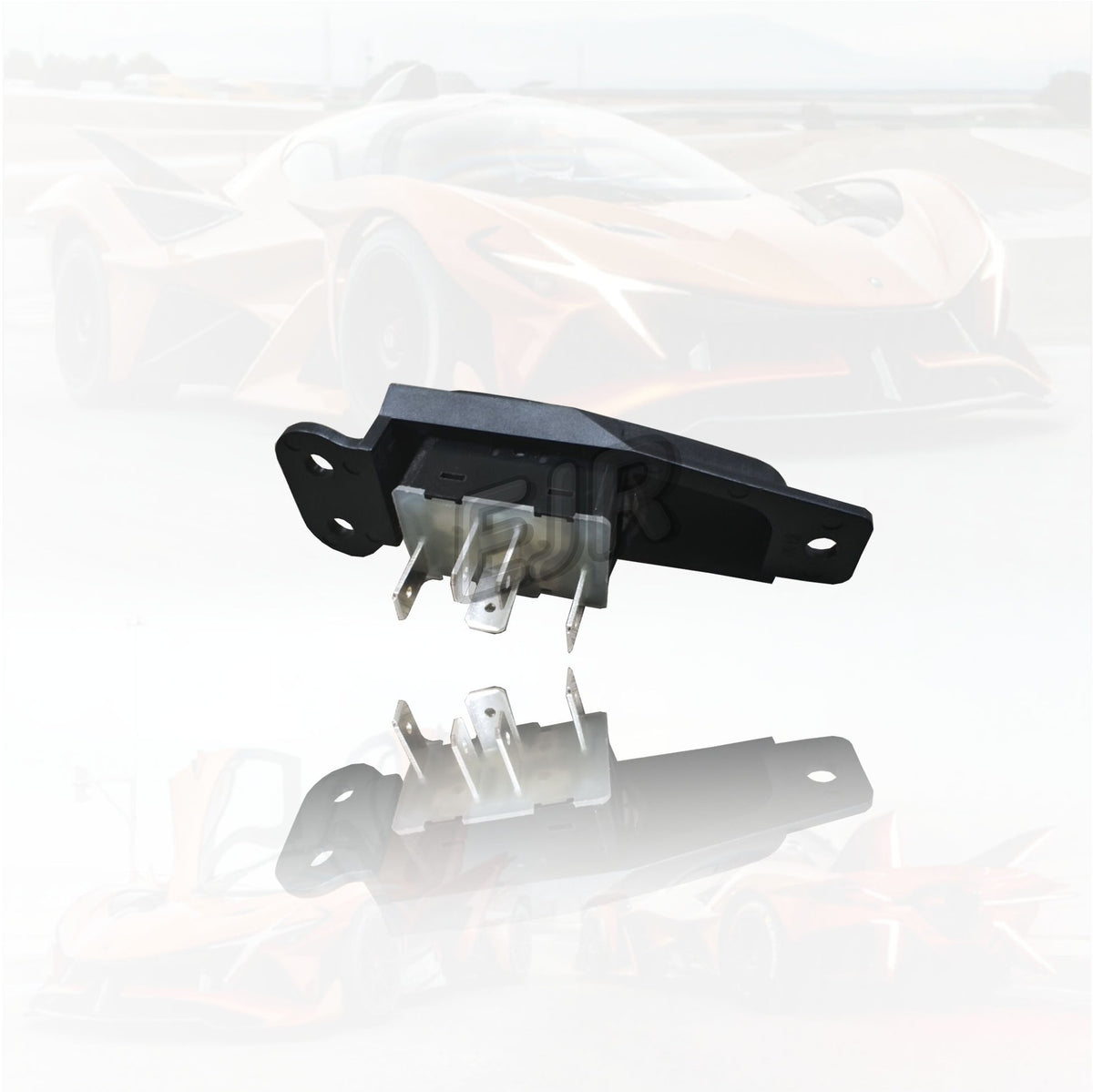 Ferrari F430 power window switch with mounting tabs and electrical terminals – product detail 4