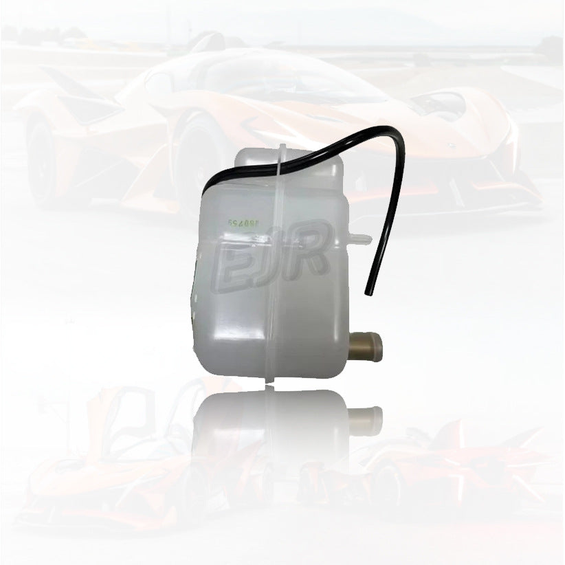 Maserati coolant reservoir 296547 molded tank and hose connection