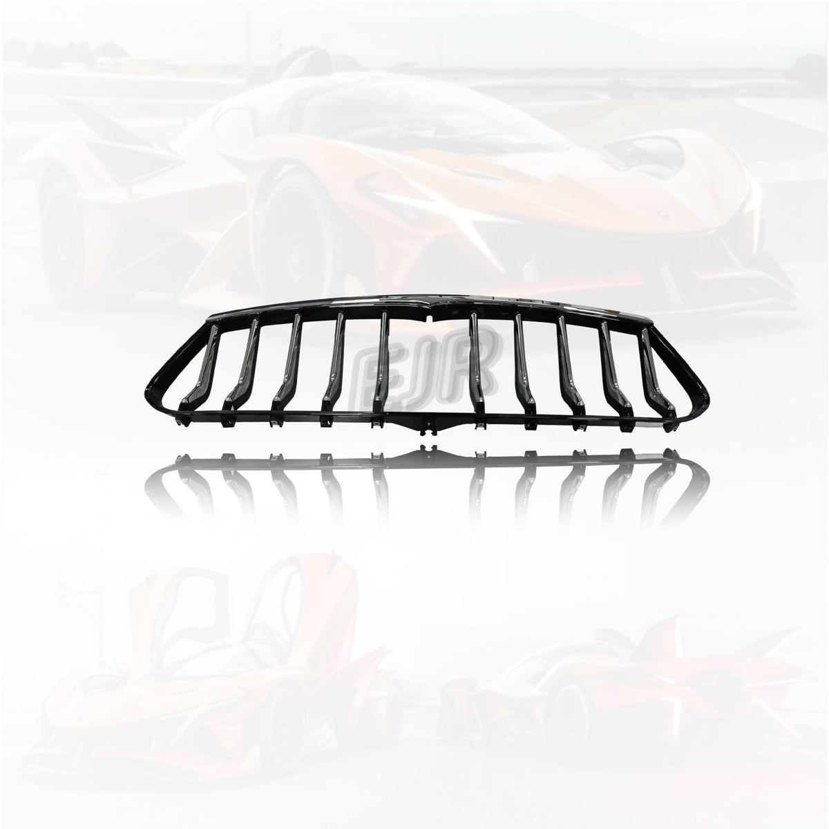 Maserati Ghibli black front center grille front view