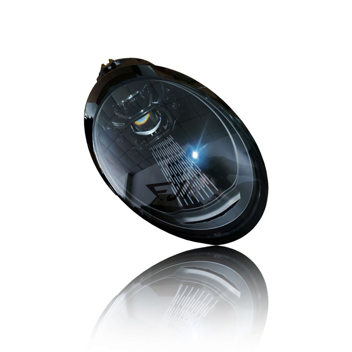 Porsche 911 997.1 dark housing LED headlight detail