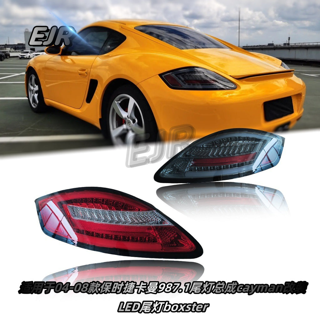 Porsche Cayman 987.1 LED tail light upgrade installed rear view