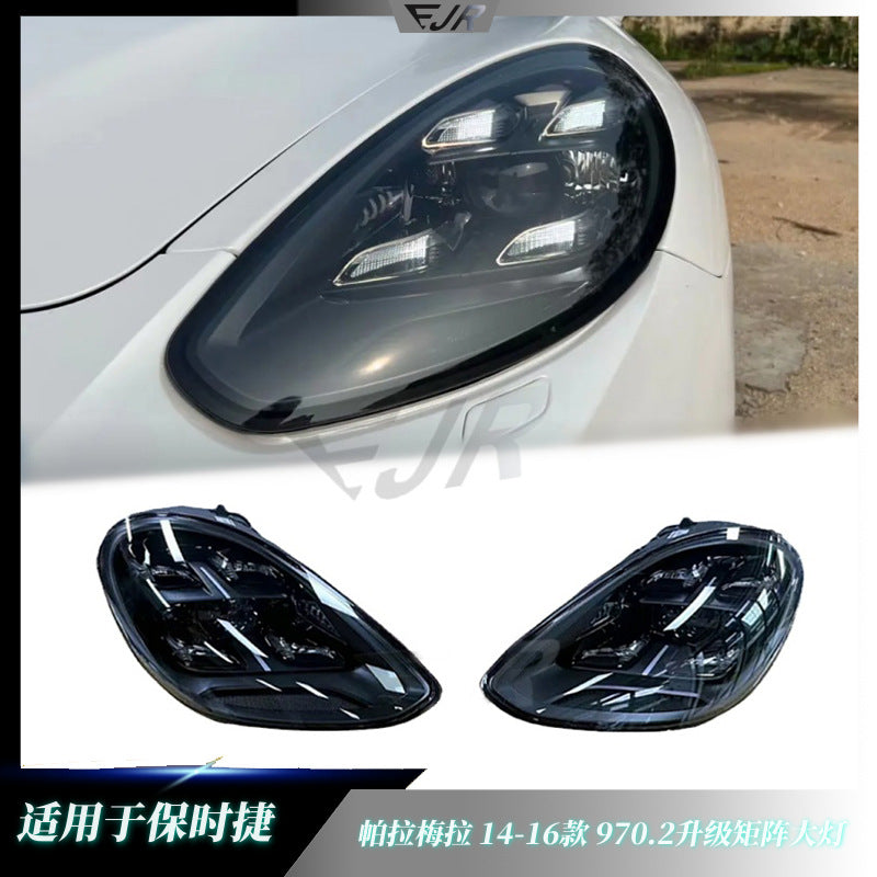 Porsche Panamera 970.2 left and right matrix-style LED headlight pair