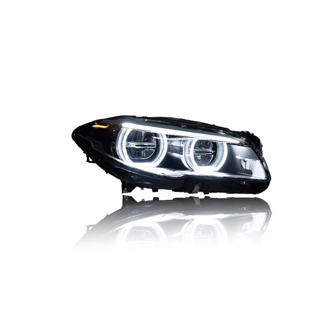 BMW 5 Series F10 F18 2011–2017 LED Angel-Eye Headlight Assembly Pair