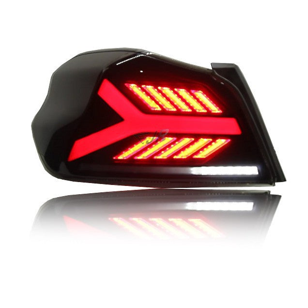 Subaru WRX STI sequential LED tail light with reverse strip