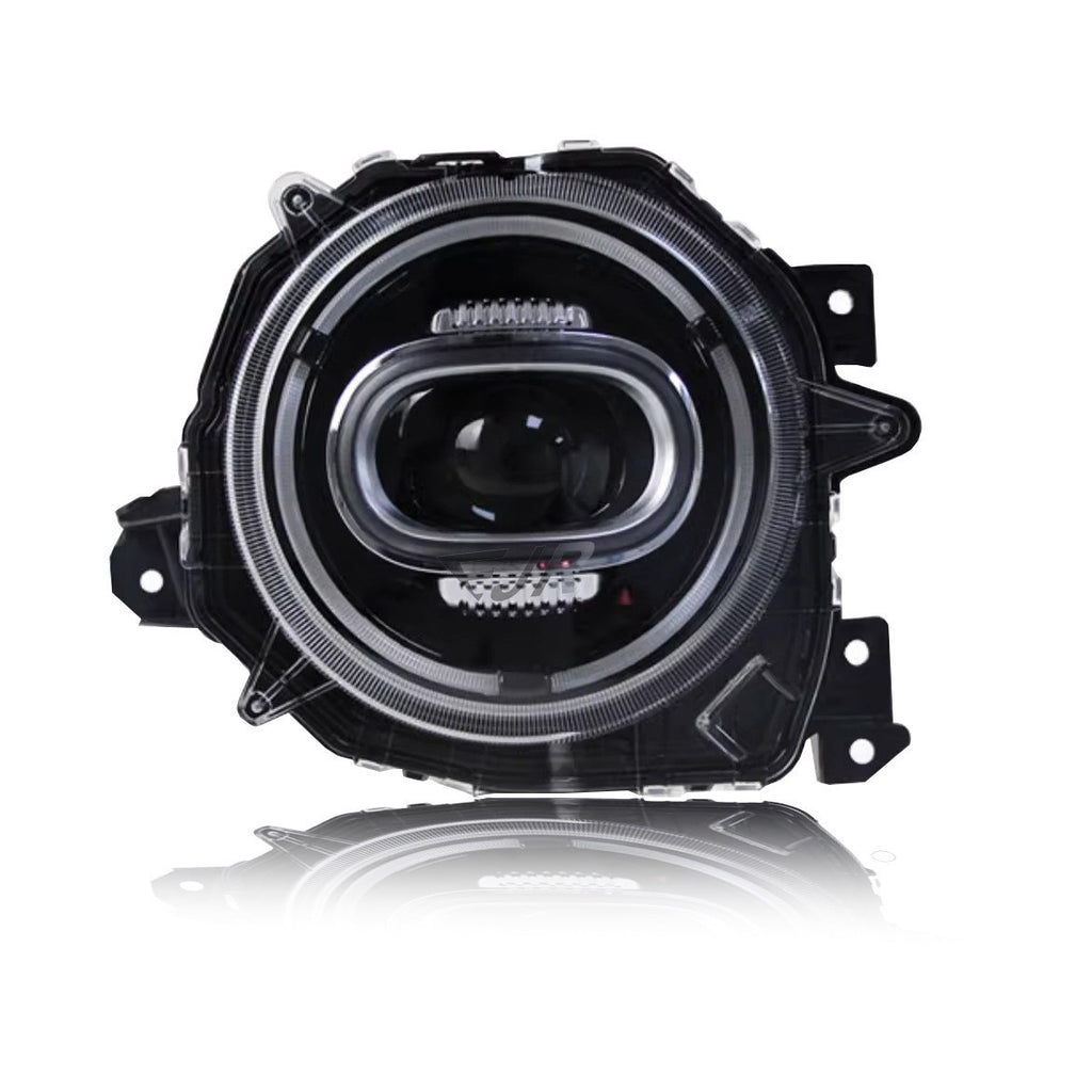 Suzuki Jimny LED projector headlight black housing front view
